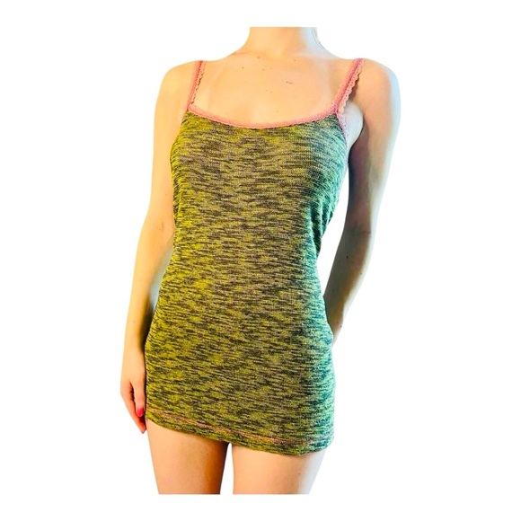 Free People Women's Green and Pink Dress size Lg. - Picture 1 of 10